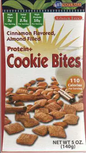 Kay's Naturals Cinnamon Flavored Almond Filled Protein Gluten-Free Cookie Bites