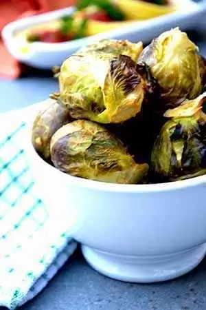 Honey-Roasted Brussels Sprouts with Cinnamon Almond Sauce (Gluten-Free)