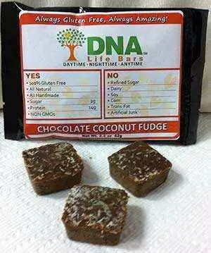 DNA Life Bars' Chocolate Coconut Fudge Gluten-Free Bar