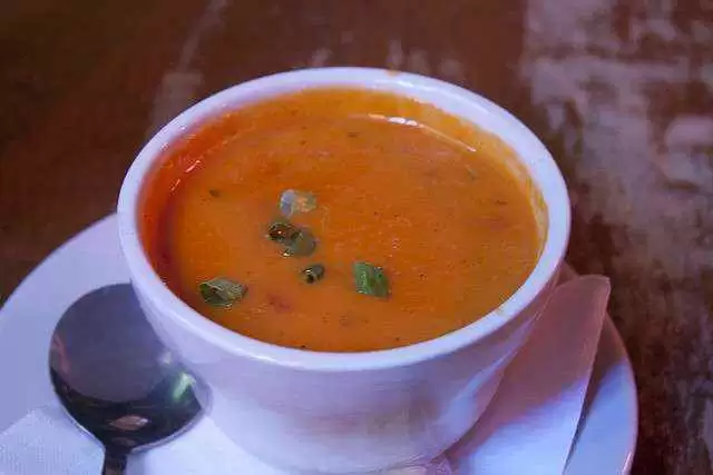 Creamy Tomato Soup (Gluten-Free) - The finished creamy tomato soup. Photo: CC--Ian May