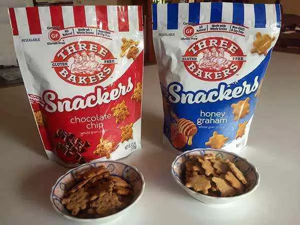 Three Bakers Gluten Free Chocolate Chip and Honey Graham Snackers