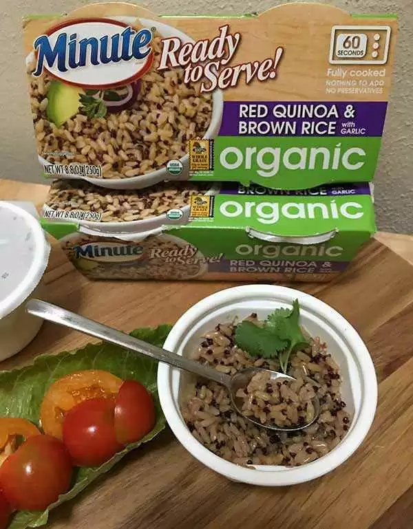 Minute Ready to Serve Organic Red Quinoa & Brown Rice with Garlic Cups - 