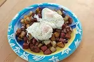 Gluten-free Corned Beef Hash Benedict