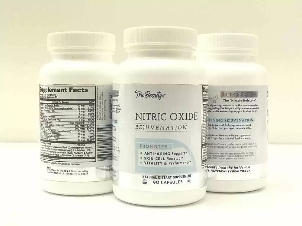 TruBeauty Nitric Oxide Rejuvenation Gluten-Free Supplement - TruBeauty Nitric Oxide Rejuvenation. Image: Mei Adams