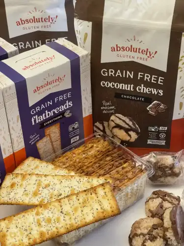 Absolutely! Gluten Free Everything Bagel Flatbreads and the Coconut Chews With Cocoa Nibs Product Review - Image: Mei Adams