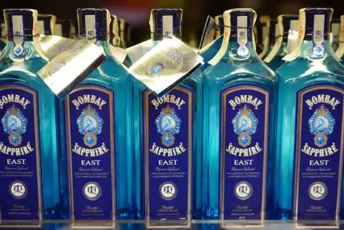 Is Bombay Gin Gluten-Free? - Bombay Sapphire, gin bottle, location is marked with CC0 1.0.